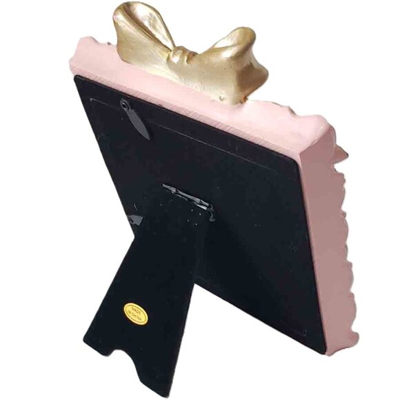 Beekman Home Photo Frame Pink Gold Ribbon For 4 X 4 Picture - Picture 2 of 2
